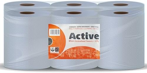 Blue Active Centrefeed 166mm x 300 Sheets Embossed 2 Ply (1x6) - Premium Quality Tissue Online - Product Image Blue Active Centrefeed 166mm x 300 Sheets Embossed 2 Ply (1x6) - Premium Quality Tissue Online - Product Image